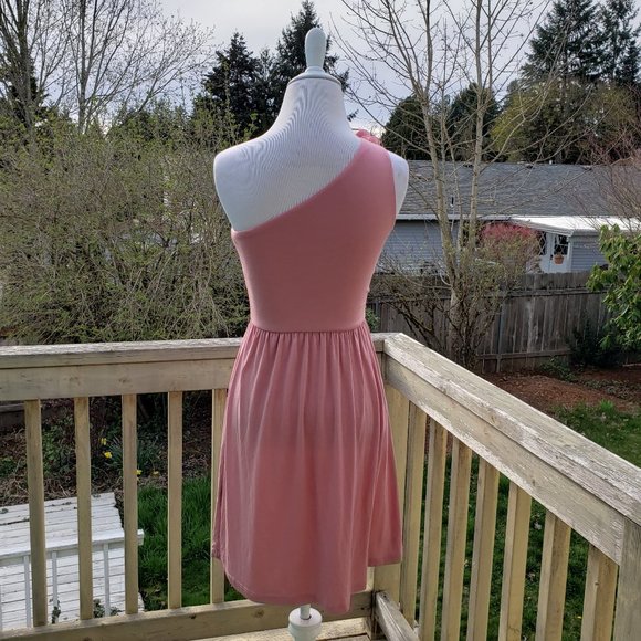 One Shoulder Soft Dusty Pink Dress ModCloth Excl - Picture 3 of 7